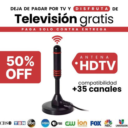 Antena De Televisión HD Aire -📺 +1000 Canales 4k Gratis