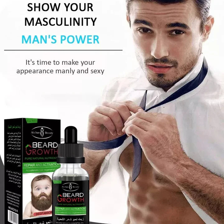 Kit barba fuerte 💪 Sérum para el crecimiento de barba